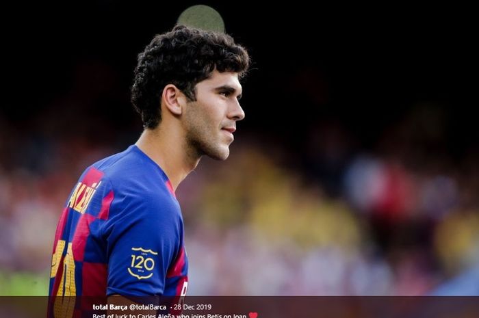 Gelandang tengah muda milik Barcelona, Carles Alena.