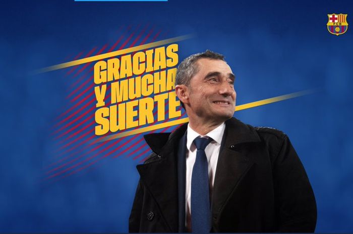 Ernesto Valverde resmi dipecat Barcelona pada Selasa (14/1/2020) dini hari WIB.