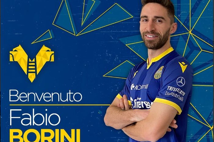 Fabio Borini, resmi bergabung ke Hellas Verona dari AC Milan.