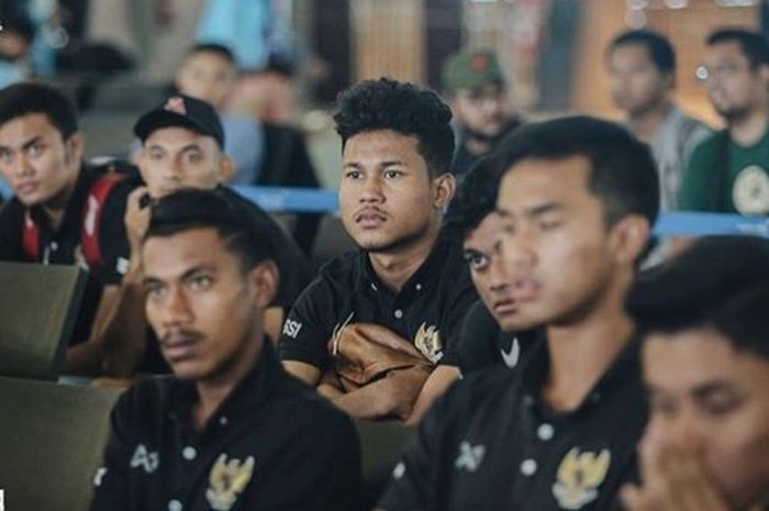 Timnas U-19 Indonesia di Bandara Internasional Soekarno Hatta, Tangerang, Senin (20/1/2020)