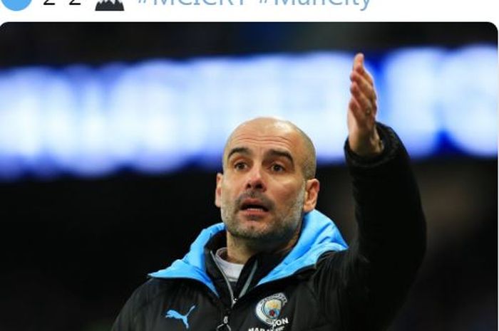 Pelatih Manchester City, Pep Guardiola. 