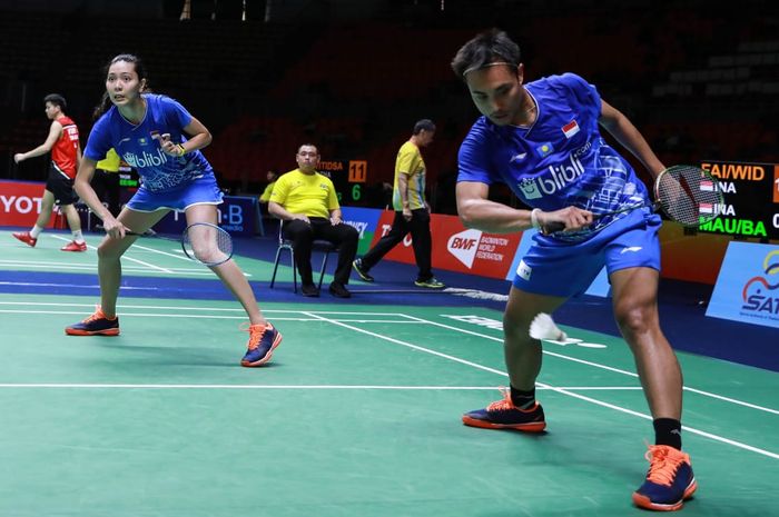 Ganda campuran Indonesia, Hafiz Faizal/Gloria Emanuelle Widjadja pada babak perempat final Thailand Masters 2020, Jumat (24/1/2020)