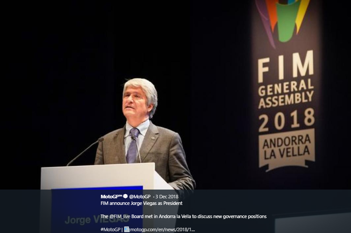 Presiden FIM, Jorge Vieges.