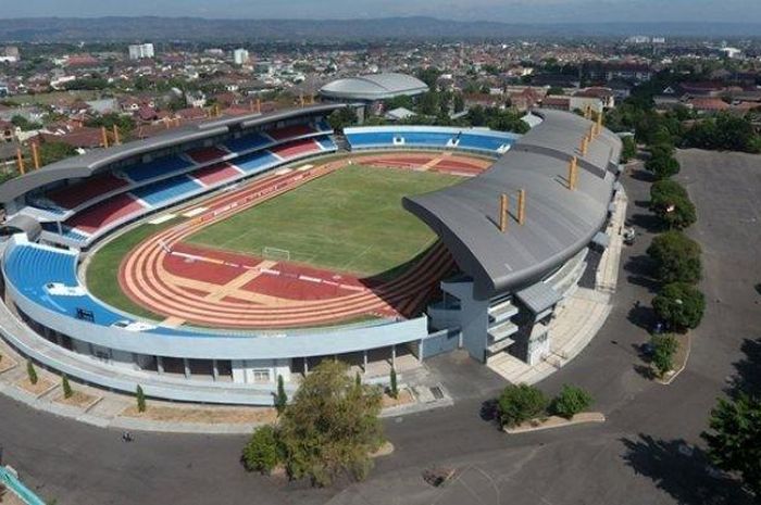 Penampakan Stadion Mandala Krida, Yogyakarta, melalui foto via drone. 