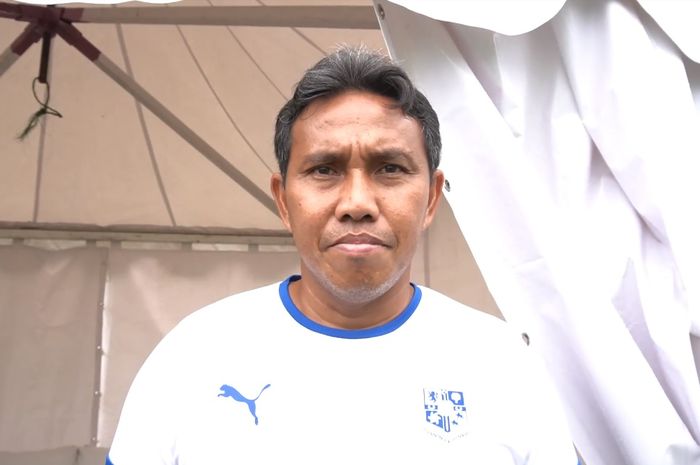 Pelatih timnas U-16, Bima Sakti, saat ditemui di acara coaching clinic dan turnamen U-16 bersama Tranmere Rovers, Sabtu (8/2/2020). 