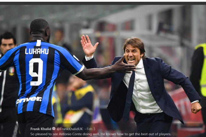 Antonio Conte dan Romelu Lukaku.