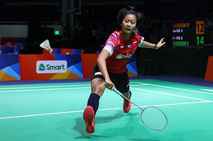 Pebulu tangkis tunggal putri Indonesia, Putri Kusuma Wardani, saat menjalani pertandingan pertama penyisihan Grup Y Kejuaraan Beregu Asia 2020 di Rizal Memorial Colliseum, Manila, Filipina, Rabu (12/2/2020).