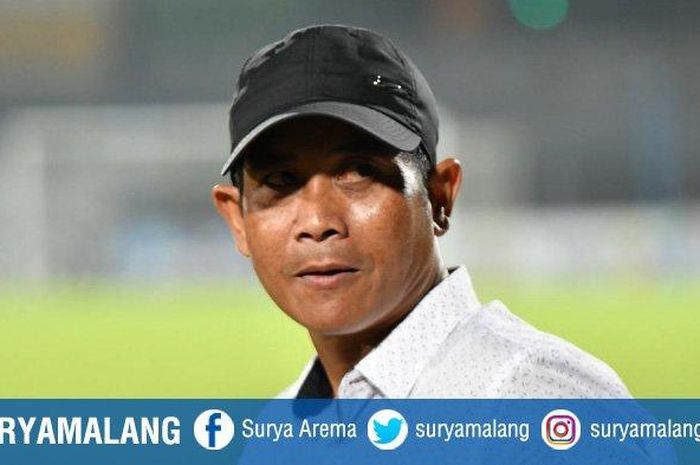 Pelatih Persik Kediri, Joko Susilo, saat tampil di Piala Gubernur Jatim 2020.