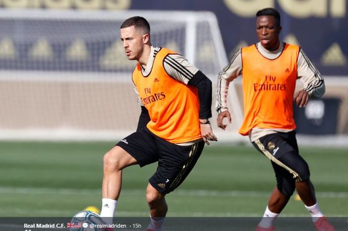 Pemain bintang Real Madrid, Eden Hazard, sudah kembali berlatih bersama skuad utama Los Blancos setelah menepi selama dua bulan lebih karena cedera engkel.