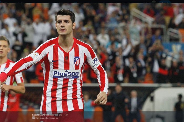 Striker Atletico Madrid, Alvaro Morata.