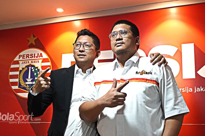 Presiden Persija, Muhammad Prapanca, dan Ketua The JakMania, Dicky Soemarno.