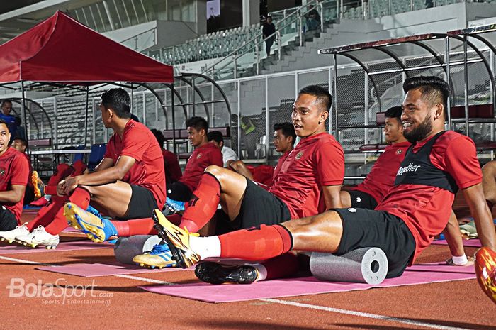 Suasana pemusatan latihan timnas Indonesia.