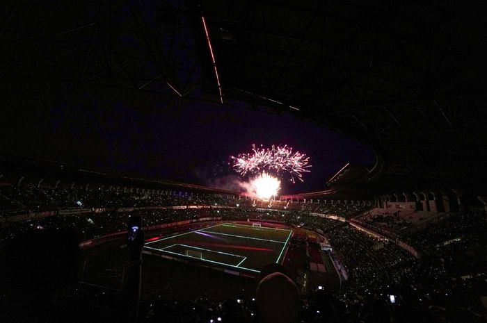 Suasana launching tim Persebaya Surabaya di Stadion Gelora Bung Tomo pada Sabtu (8/2/2020).