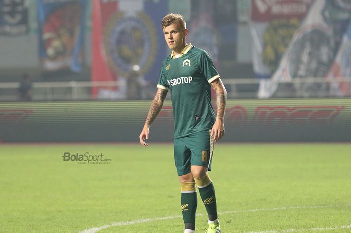 Gelandang asing Persikabo,  Petteri Pennanen, saat laga Persikabo melawan Arema FC di Stadion Pakansari, Bogor (2/3/2020)