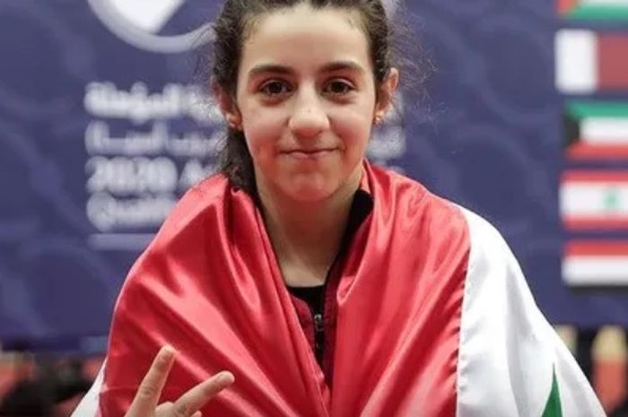 Hend Zaza, petenis meja asal Suriah berusia 11 tahun.