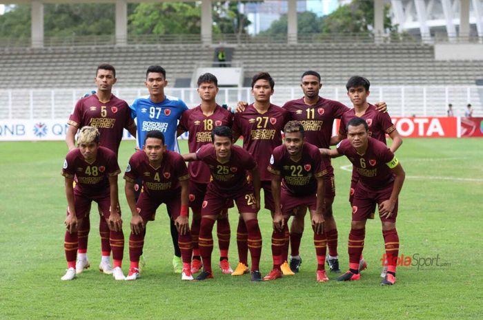 Skuat PSM Makassar saat menjamu Kaya FC-Iloilo dalam lanjutan Piala AFC 2020, Selasa (10/3/2020) di Stadion Madya, Senayan, Jakarta.