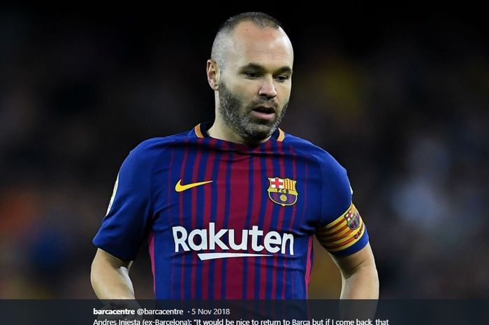 Eks gelandang tengah Barcelona, Andres Iniesta.