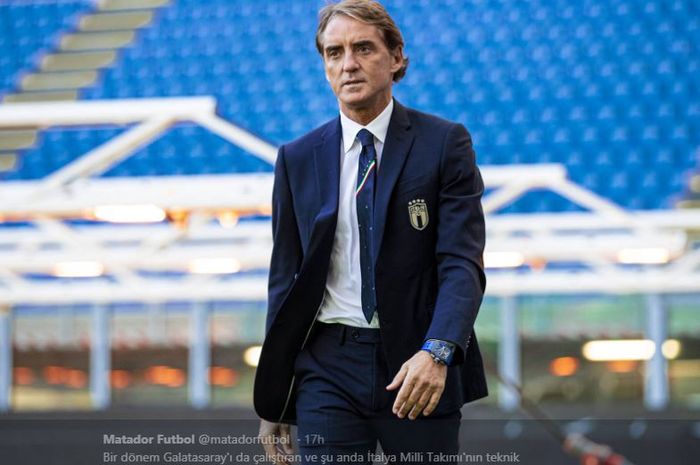 Pelatih timnas Italia, Roberto Mancini.