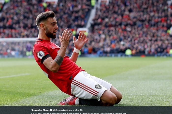 Gelandang serang anyar Manchester United, Bruno Fernandes.