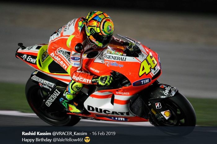 Valentino Rossi saat masih membela tim Ducati pada MotoGP musim 2011-2012