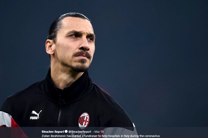 Penyerang AC Milan, Zlatan Ibrahimovic.