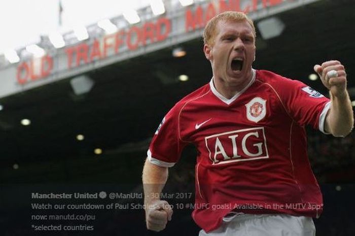 Gelandang legendaris Manchester United, Paul Scholes.