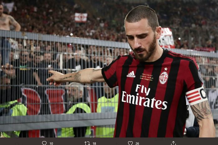 Leonardo Bonucci saat memperkuat AC Milan.