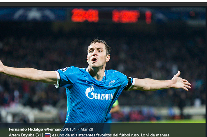 Bomber Zenit St Petersburg, Artem Dzyuba.