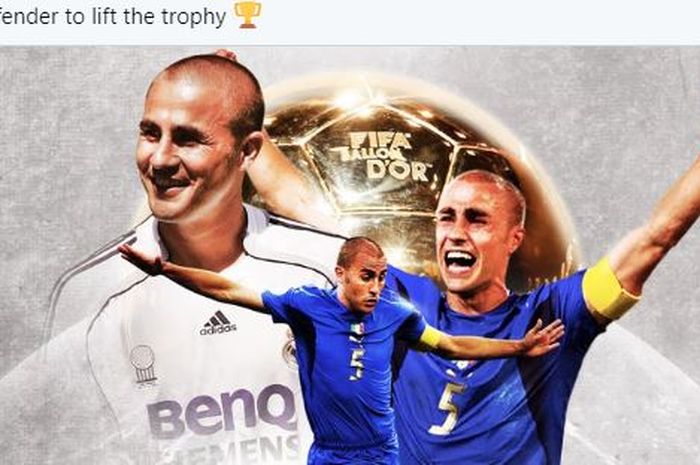 Bek legendaris timnas Italia, Fabio Cannavaro.