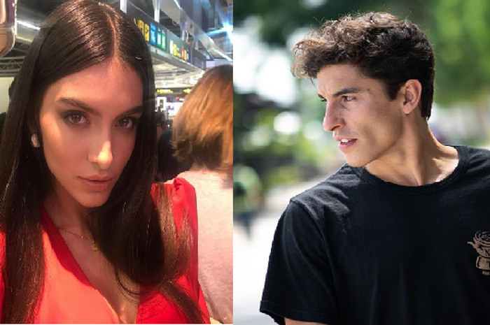 Lucia Rivera (kiri) dan Marc Marquez (kanan). Hubungan cinta antara Rivera dan Marquez dikabarkan kandas usai menjalin asmara selama satu setengah tahun. 