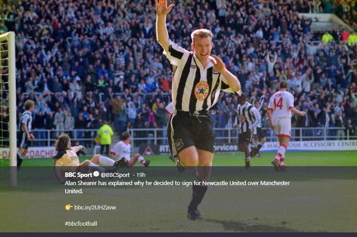 Top scorer sepanjang masa Liga Inggris saat membela Newcastle United, Alan Shearer.