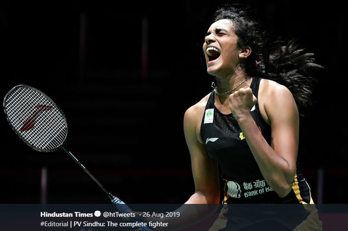 Pebulu tangkis tunggal putri India, Pusarla Venkata Sindhu.