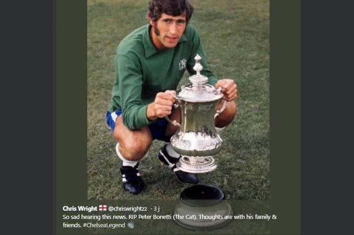 Kiper legendaris Chelsea, Peter Bonetti, meninggal dunia pada Minggu (12/4/2020) waktu setempat.