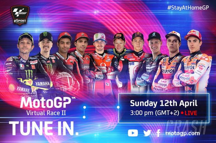 Poster balapan virtual kedua MotoGP yang berlangsung pada Minggu (12/4/2020).