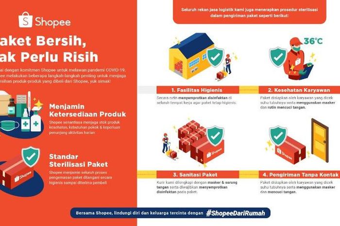 Belanja di Shopee paket bersih, tak perlu risih. 