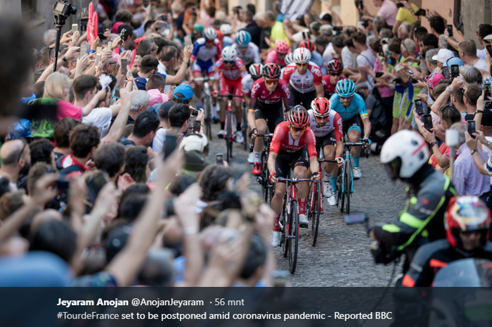 Ilustrasi balapan Tour de France 2020.