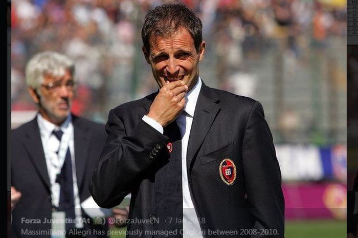 Massimiliano Allegri saat melatih Cagliari.