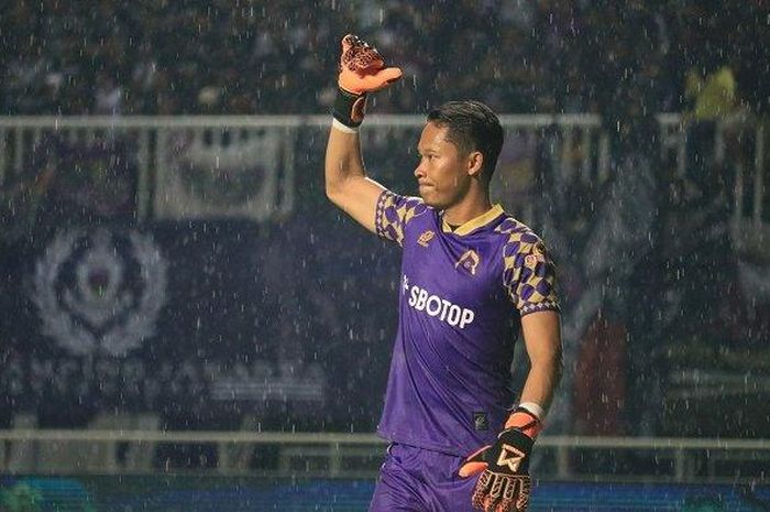 Penjaga gawang PS Tira Persikabo Syahrul Trisna Fadillah.