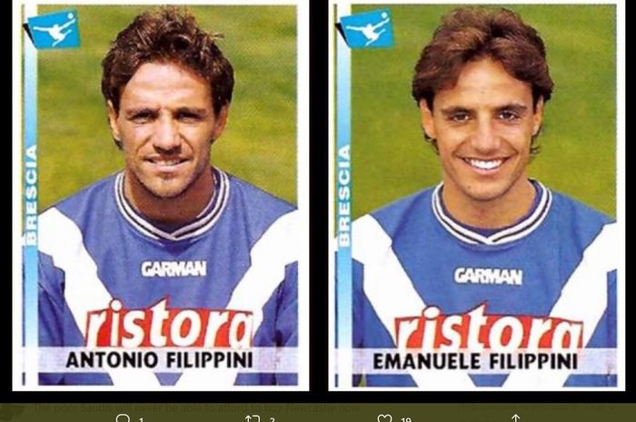 Antonio Filippini dan Emanuele Filippini, pemain kembar di Serie A Liga Italia.