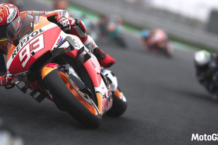 Tangkapan layar dari gim MotoGP 20. MotoGP 20 akan dirilis pada 23 April 2020.