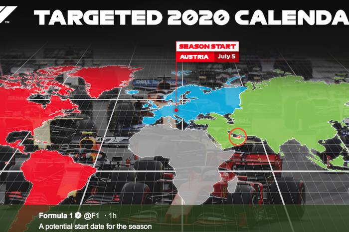 Jadwal Seri Pembuka Formula 1 di Austria