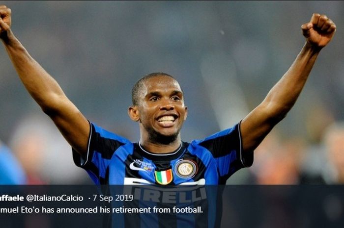 Samuel Eto'o saat masih memperkuat Inter Milan.