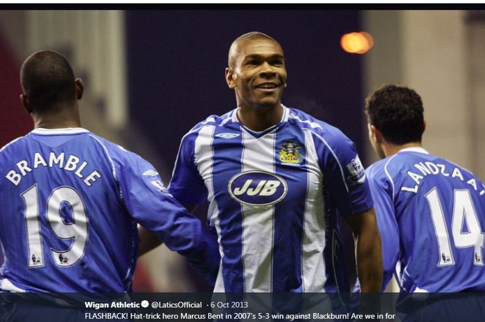 Marcus Bent saat masih memperkuat Wigan Athletic.