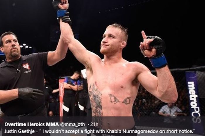 Petarung UFC asal Amerika Serikat, Justin Gaethje.