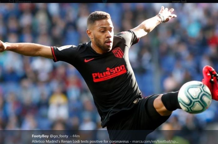 Renan Lodi saat beraksi di Atletico Madrid.