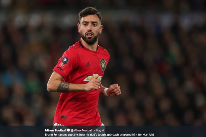 Gelandang serang anyar milik Manchester United, Bruno Fernandes.