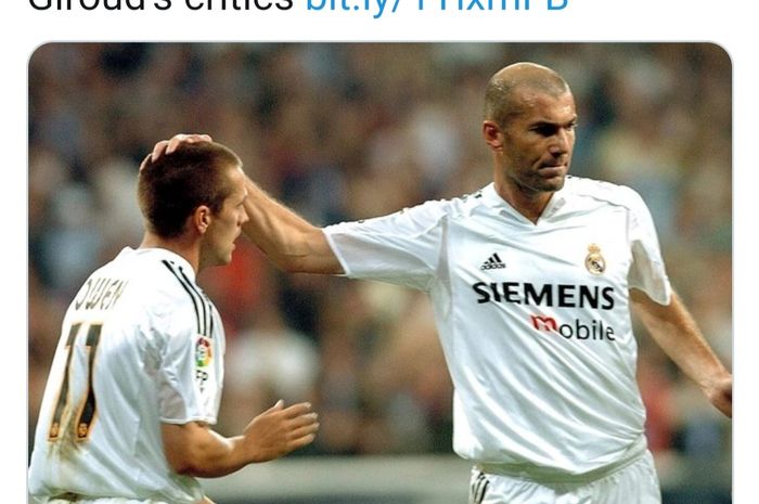 Michael Owen dan Zinedine Zidane saat membela Real Madrid