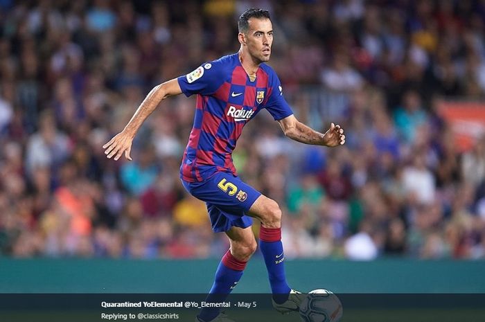 Gelandang bertahan milik Barcelona, Sergio Busquets.