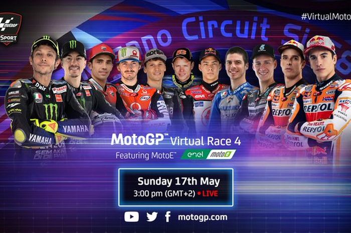 Poster balapan MotoGP virtual keempat, Minggu (17/5/2020).