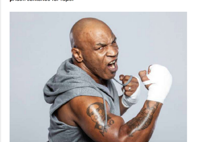 Mike Tyson dengan tato Mao Zedong dan naga.